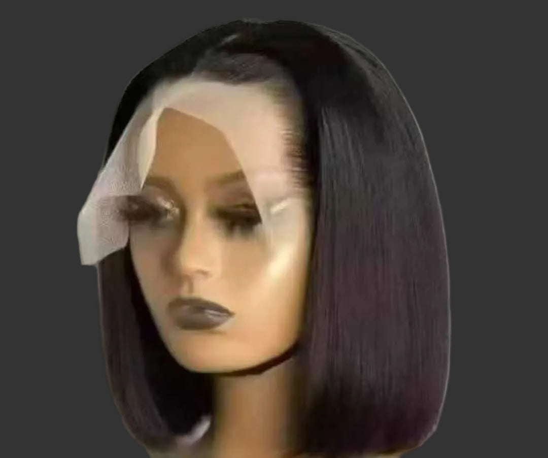 Perruque Bob Lisse en Dentelle