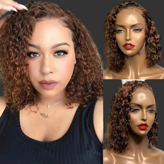Caramel Curly Bob Wig